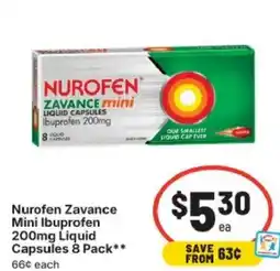 IGA Nurofen Zavance Mini Ibuprofen offer
