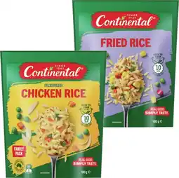 IGA Continental Flavoured Rice Family‑190g Selected Varieties offer