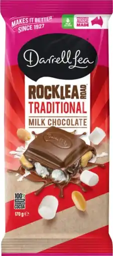 IGA Darrell Lea Chocolate Block 160‑180g Selected Varieties offer