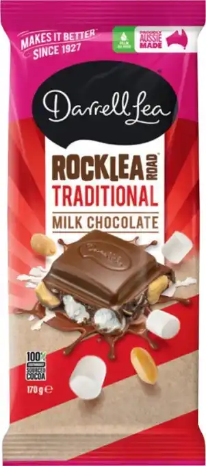 IGA Darrell Lea Chocolate Block 160‑180g Selected Varieties offer