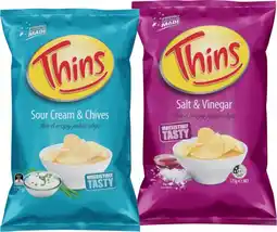 IGA Thins Chips 150‑175g Selected Varieties offer