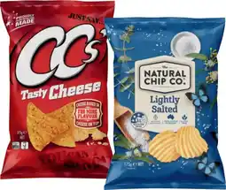IGA CC’s Corn Chips, The Natural Chip Co. or Samboy Chips 175g Selected Varieties offer