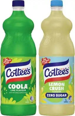IGA Cottee’s Cordial Selected Varieties offer