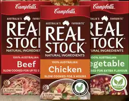 IGA Campbell’s Real Stock Selected Varieties offer