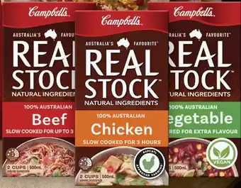 IGA Campbell’s Real Stock Selected Varieties offer