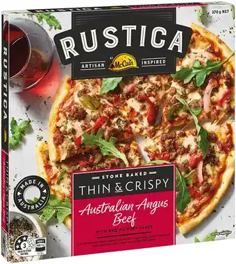 IGA Rustica by McCain Stone Baked Pizza Selected Varieties offer