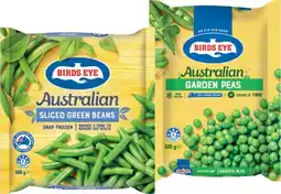 IGA Birds Eye Snap Frozen Garden Peas, Sliced Green Beans or Corn Kernels 500g offer