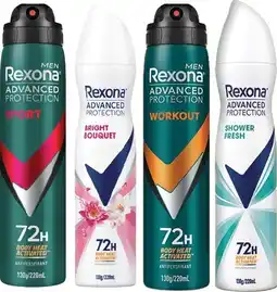 IGA Rexona Advanced Protection 72hr Antiperspirant Spray Selected Varieties offer