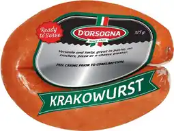 IGA D’Orsogna Krakowurst or Sausage Polish 375g offer