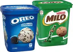 IGA Nestlé Milo or Oreo Ice Cream 1.2 Litre offer