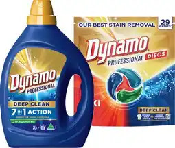 IGA Dynamo Professional Laundry Liquid 2 Litre or Capsules 29 Pack Selected Varieties offer