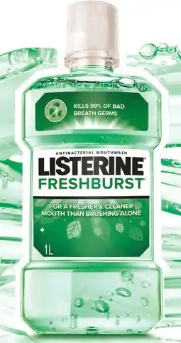 IGA Listerine Mouthwash Fresher & Cleaner Selected Varieties offer