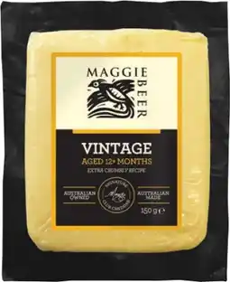IGA Maggie Beer Cheddar Cheese Selected Varieties offer