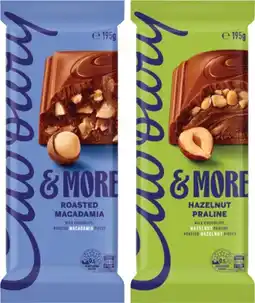 IGA NEW Cadbury & More Chocolate Block Selected Varieties offer