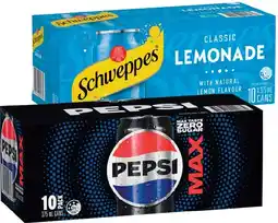 IGA Pepsi, Solo or Schweppes Infused Natural Mineral Water 10x375mL Selected Varieties offer