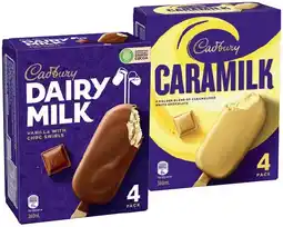 IGA Cadbury Ice Cream Sticks 4‑6 Pack Selected Varieties offer
