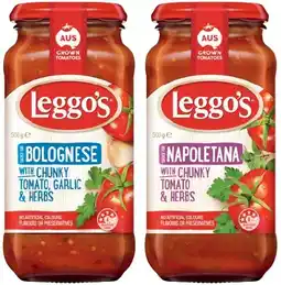 IGA Leggo’s Pasta Sauce 490‑500g Selected Varieties offer