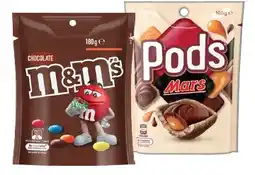 IGA M&M’s 120‑180g, Pods 160g or Maltesers 120‑140g Share Pack Selected Varieties offer