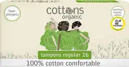 IGA Cottons Organic 100% Cotton Comfortable Tampons* Selected Varieties offer
