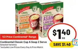 IGA Continental Classic Cup A Soup 2 Serve offer