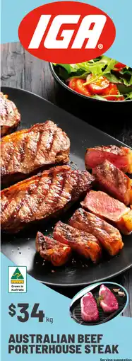 IGA Beef porterhouse steak offer