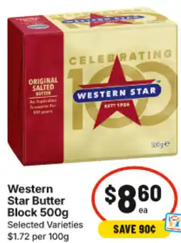 IGA Western Star Butter Block offer