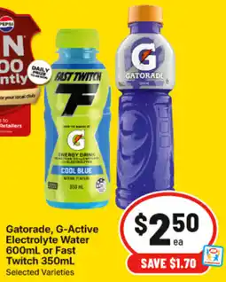 IGA Gatorade, G-Active Electrolyte Water offer