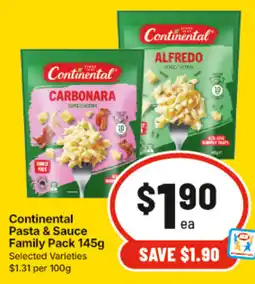 IGA Continental Pasta & Sauce Family Pack offer