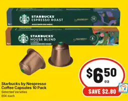 IGA Starbucks by Nespresso Coffee Capsules offer