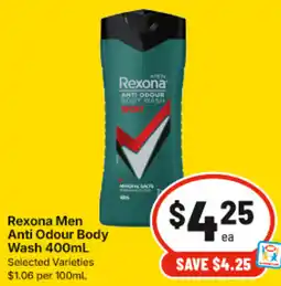 IGA Rexona Men Anti Odour Body Wash offer