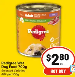IGA Pedigree Wet Dog Food offer