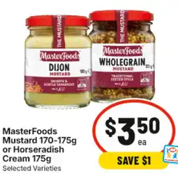 IGA MasterFoods Mustard Horseradish Cream offer