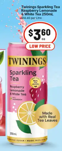 IGA Twinings Sparkling Tea Raspberry Lemonade & White Tea offer