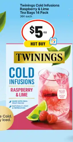IGA Twinings Cold Infusions Raspberry & Lime Tea Bags offer