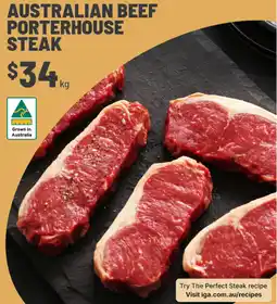 IGA Beef porterhouse steak offer