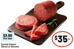 IGA Danish Salami Sliced or Shaved offer