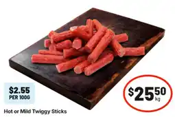 IGA Hot or Mild Twiggy Sticks offer