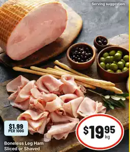 IGA Boneless Leg Ham Sliced or Shaved offer