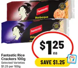 IGA Fantastic Rice Crackers Selected Varieties offer