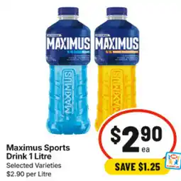 IGA Maximus Sports Drink offer