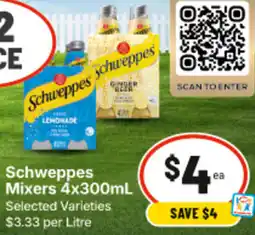 IGA Schweppes Mixers offer
