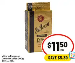 IGA Vittoria Espresso Ground Coffee offer
