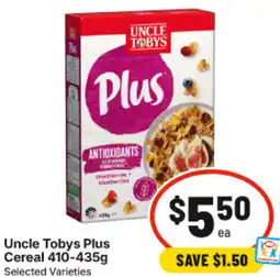 IGA Uncle Tobys Plus Cereal offer