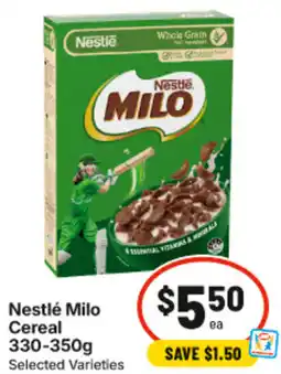 IGA Nestlé Milo Cereal offer