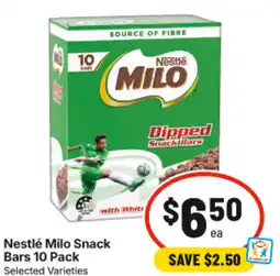 IGA Nestlé Milo Snack Bars offer