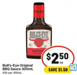 IGA Bull's-Eye Original BBQ Sauce offer