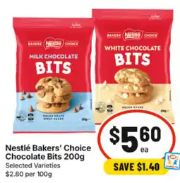 IGA Nestlé Bakers' Choice Chocolate Bits offer