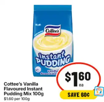 IGA Cottee's Vanilla Flavoured Instant Pudding Mix offer