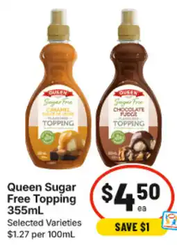 IGA Queen Sugar Free Topping offer