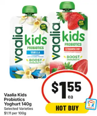 IGA Vaalia Kids Probiotics Yoghurt offer
